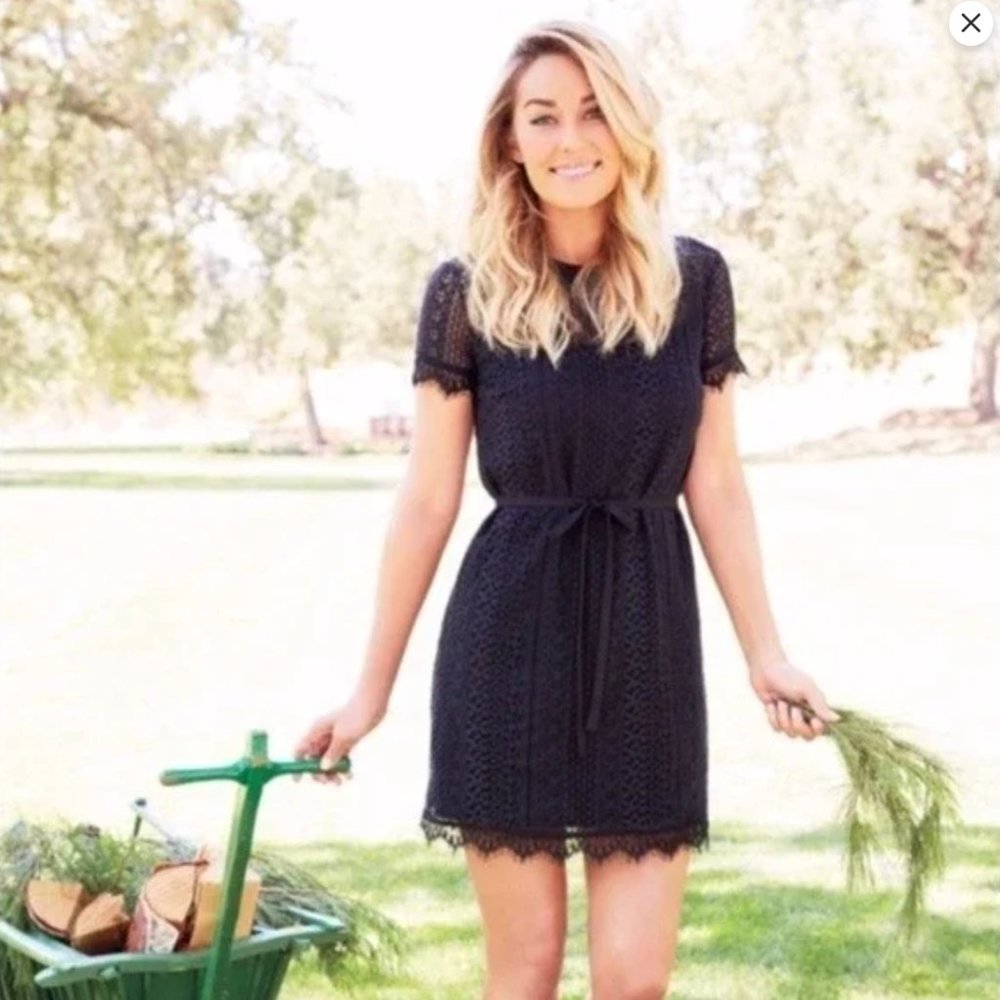 LC Lauren Conrad Black Lace Mini Dress